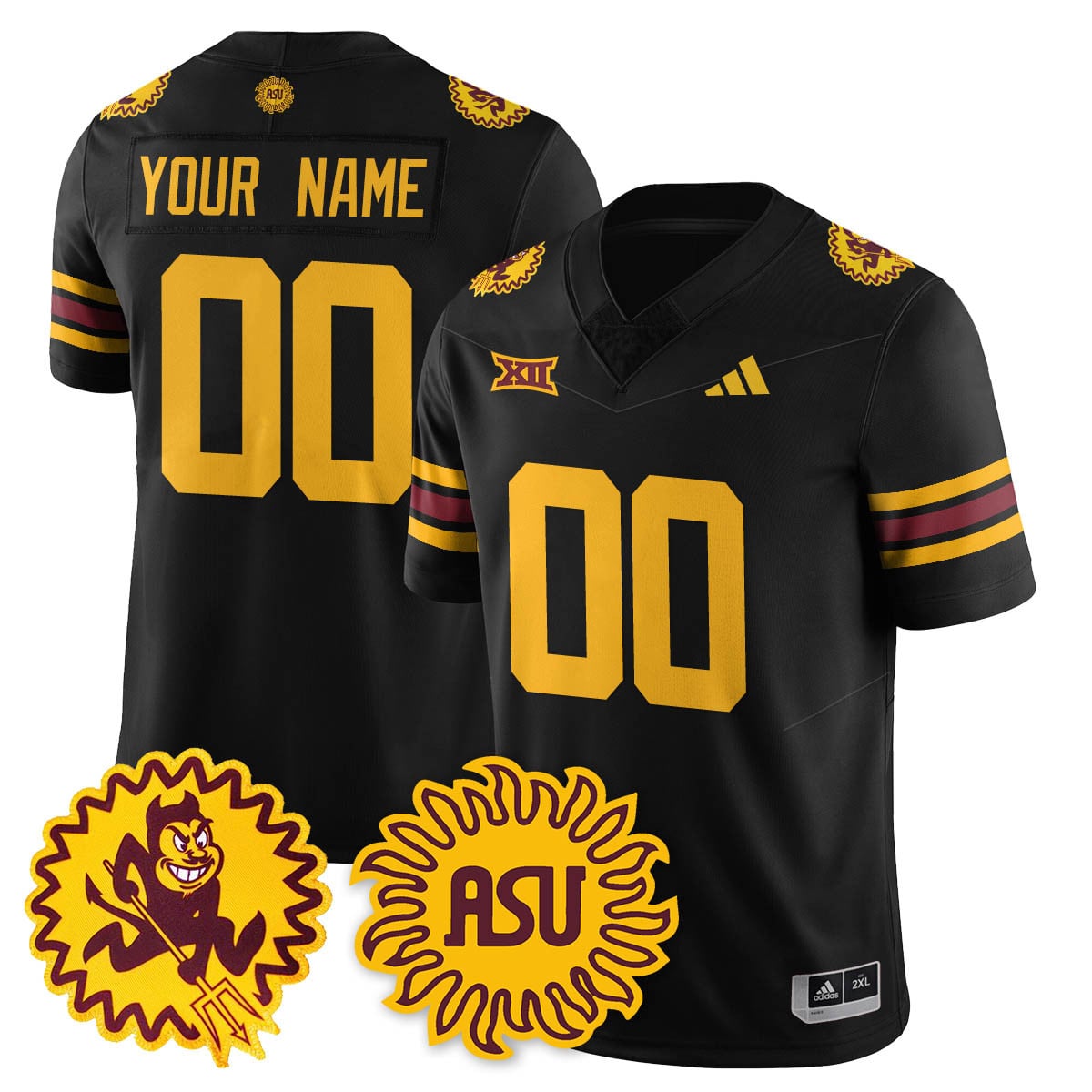 Men's Arizona State Sun Devils 1975 Throwback Uniform - All Stitched