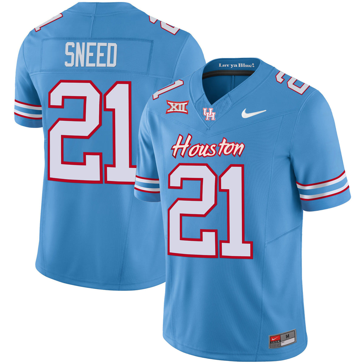 Men's Houston Cougars 2023 Oilers Inspired Vapor Jersey - All Stitched