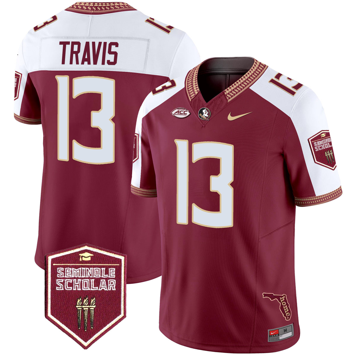 Men's Florida State Seminoles 2025 Seminole Scholar Patch Vapor Limited Jersey - All Stitched