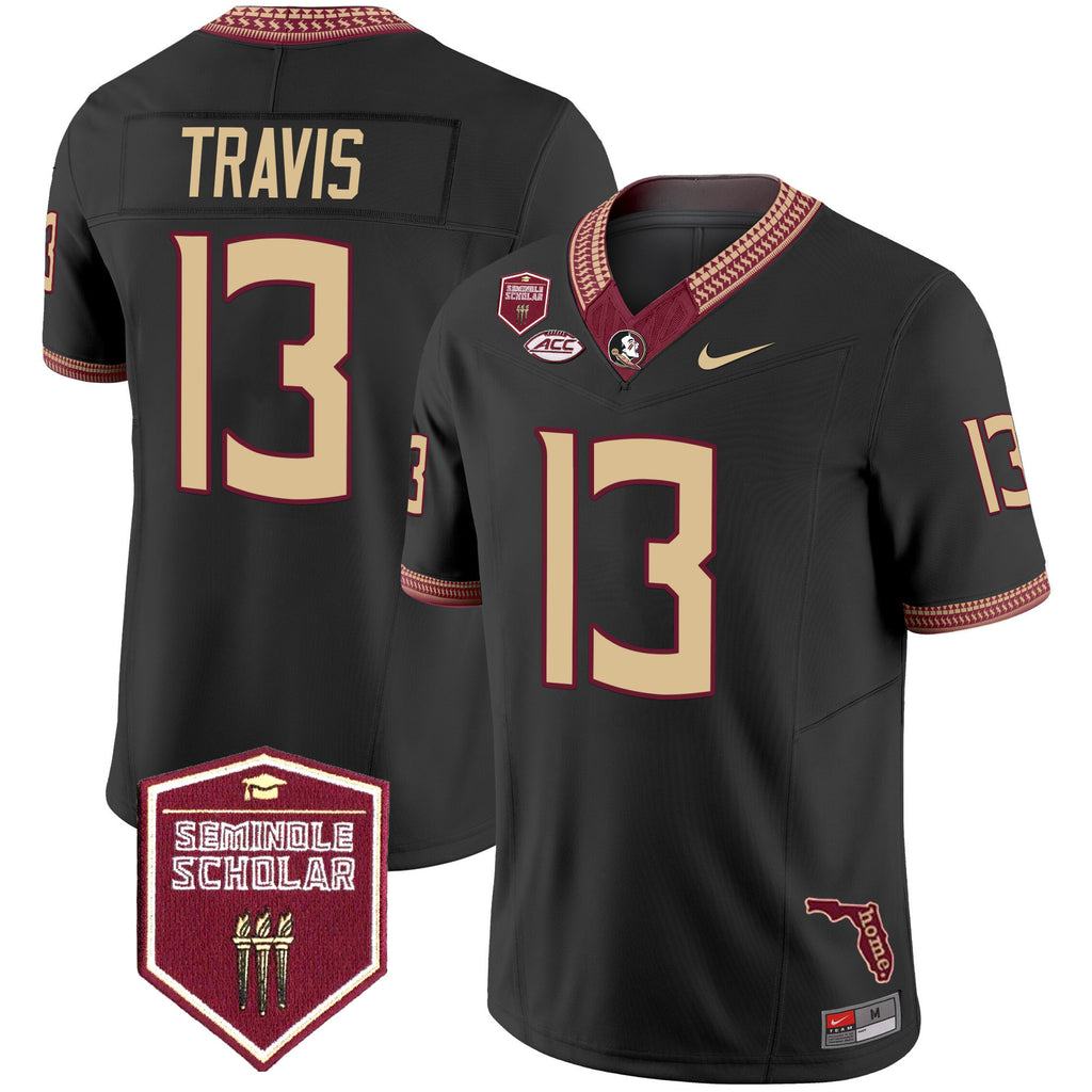 Men's Florida State Seminoles 2025 Seminole Scholar Patch Vapor Limited Jersey - All Stitched