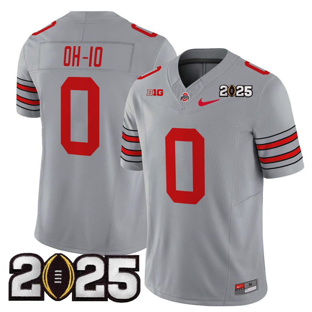 Men's Ohio State Buckeyes 'Heritage Stripe' 2025 CFP Final Patch Vapor Limited Jersey - All Stitched