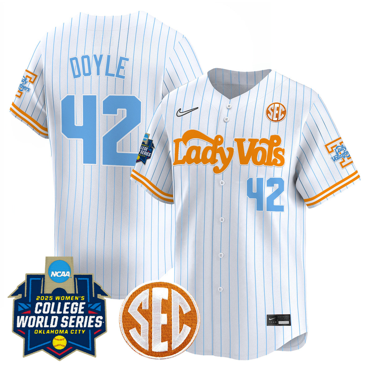 Men's Size - Tennessee Volunteers Softball 2025 World Series (WCWS) Vapor Premier Limited Jersey - All Stitched