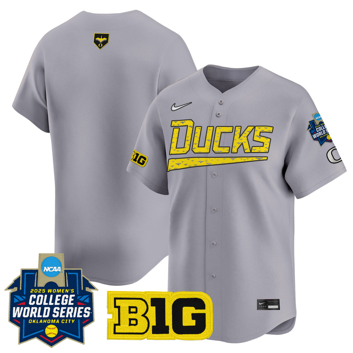 Men's size - Oregon Ducks Softball 2025 World Series (WCWS) Vapor Premier Limited Jersey - All Stitched