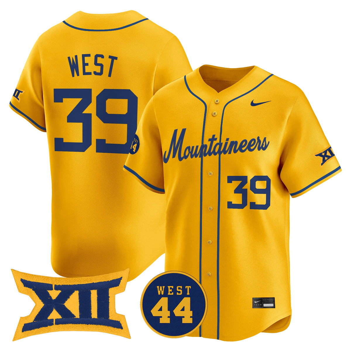 Men's West Virginia Mountaineers 2025 Vapor Premier Limited Jersey - All Stitched