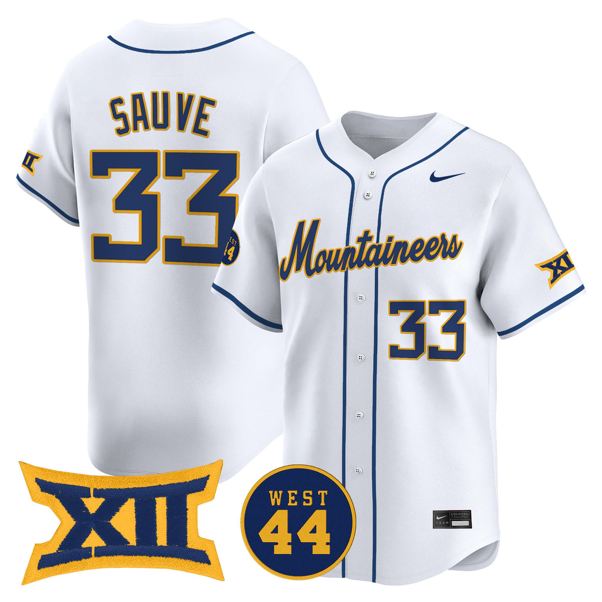 Men's West Virginia Mountaineers 2025 Vapor Premier Limited Jersey - All Stitched