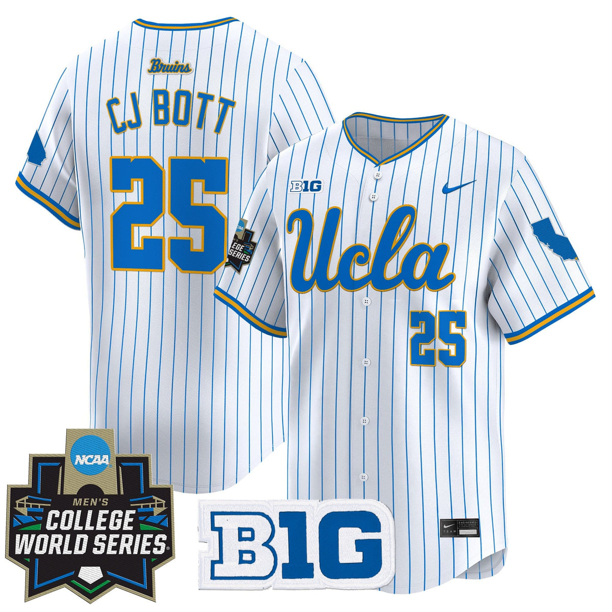 Men's UCLA Bruins 2025 World Series Vapor Premier Limited Jersey - All Stitched