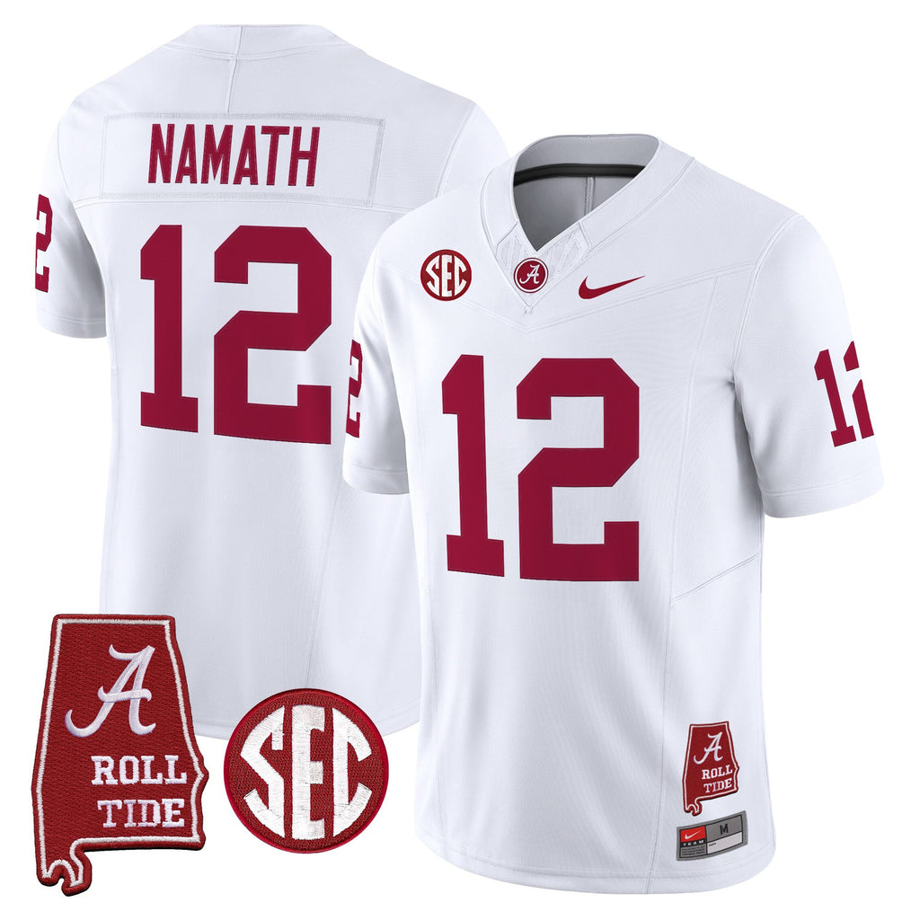 Men's Alabama Crimson Tide Throwback Vapor Limited Jersey - Alabama Map - All Stitched