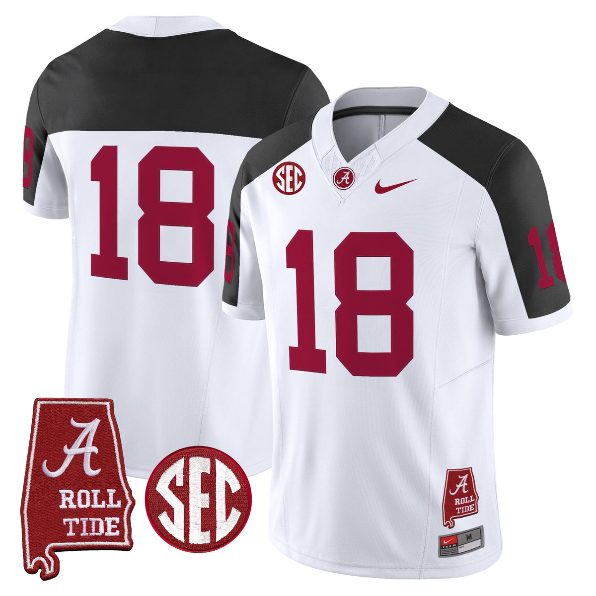 Men's Alabama Crimson Tide Throwback Vapor Limited Jersey - Alabama Map - All Stitched