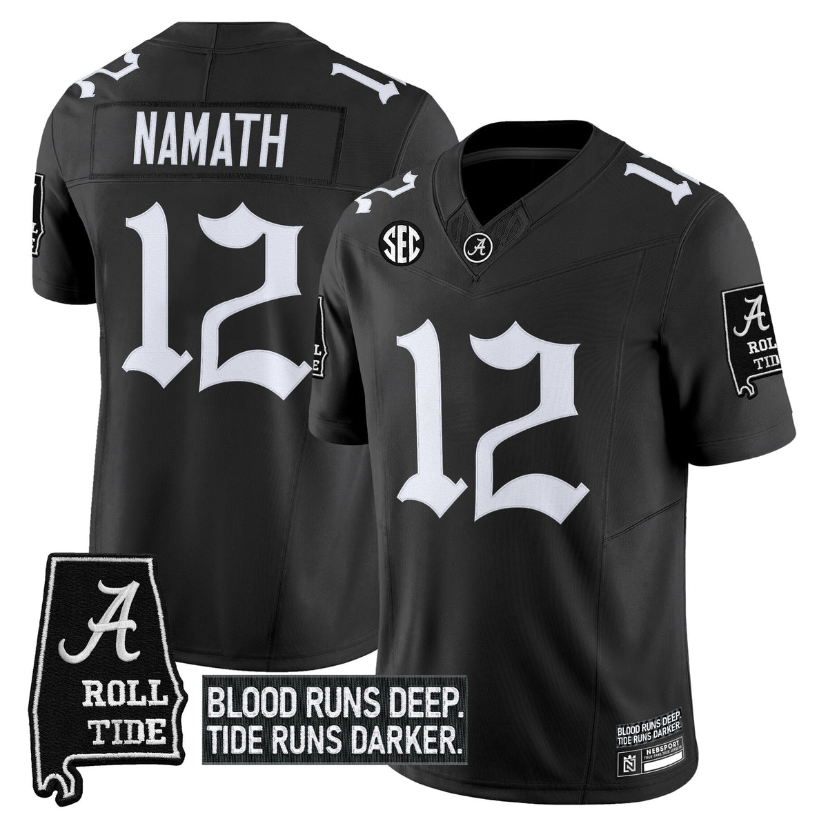 Men's Alabama Crimson Tide 'Gothic Bama Blood Edition' Vapor Limited Jersey - All Stitched