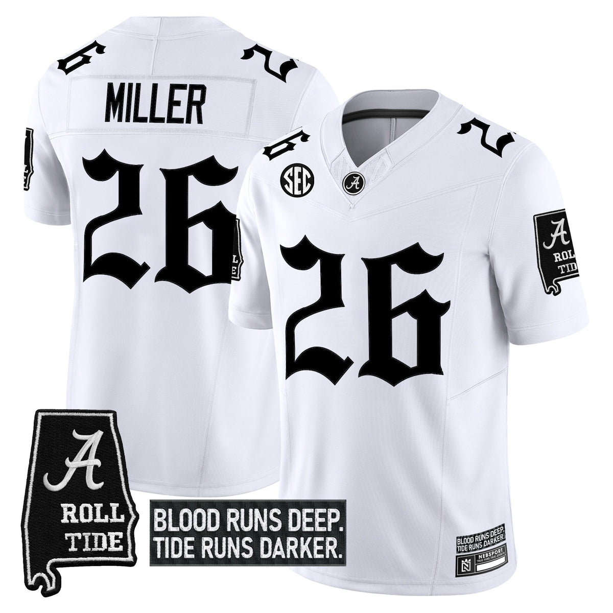 Men's Alabama Crimson Tide 'Gothic Bama Blood Edition' Vapor Limited Jersey - All Stitched