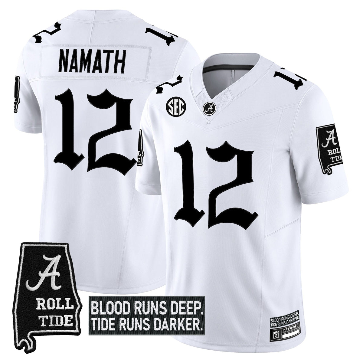 Men's Alabama Crimson Tide 'Gothic Bama Blood Edition' Vapor Limited Jersey - All Stitched