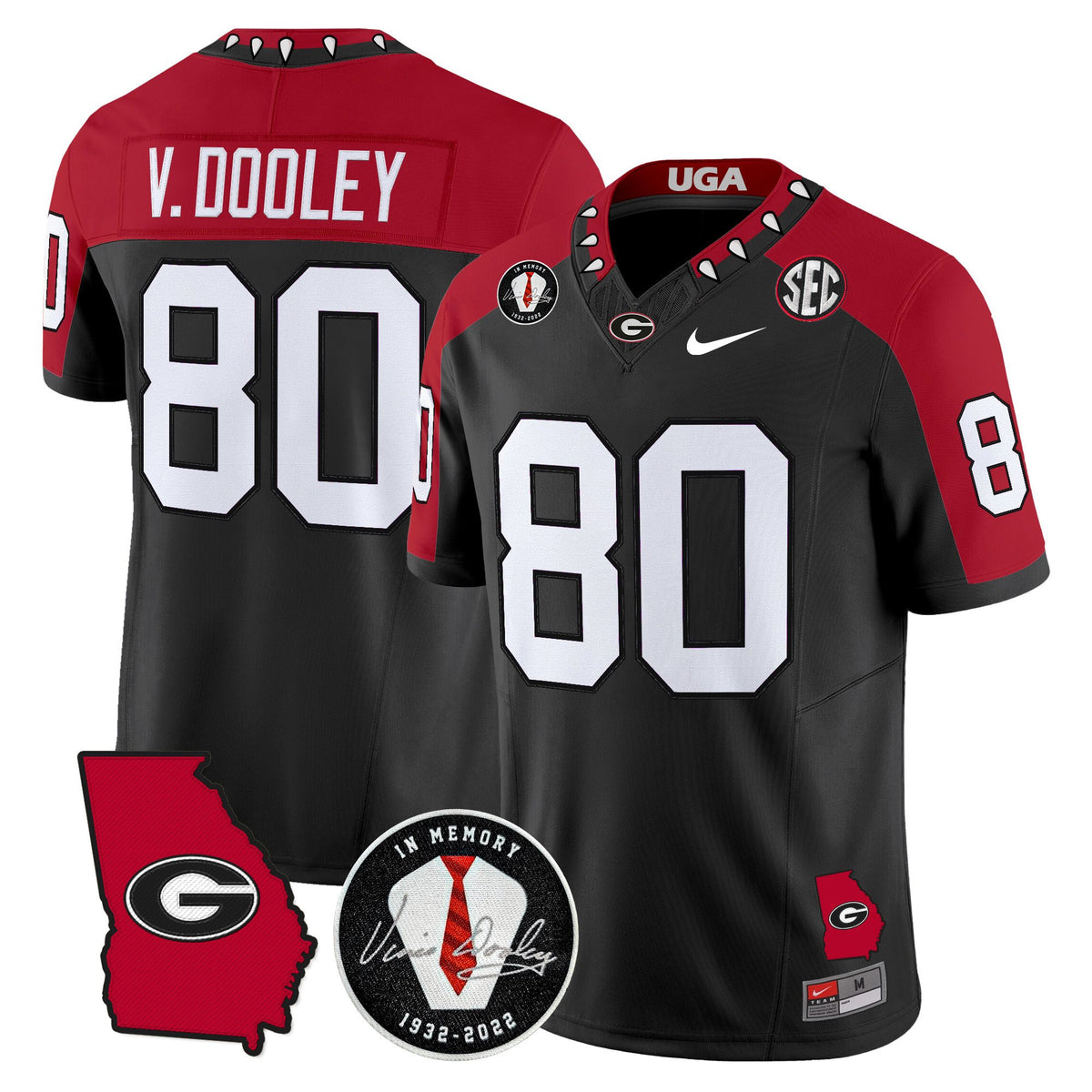 Men's Georgia Bulldogs 2025 Color Sleeves Vapor Limited Jersey - All Stitched
