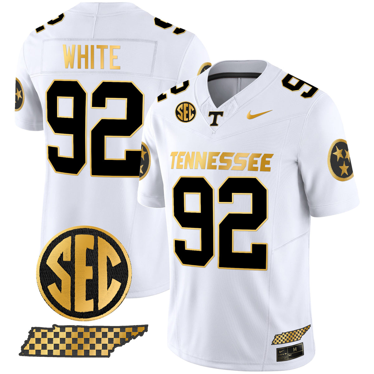 Men's Tennessee Volunteers 2024 Gold Vapor Premier Limited Jersey - All Stitched