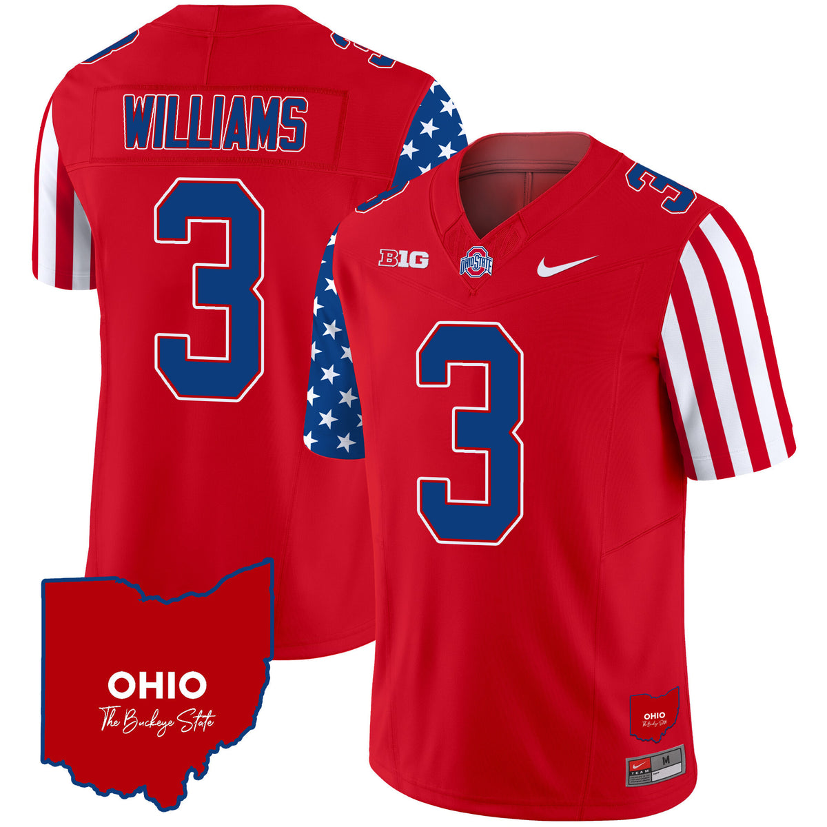 Men's Ohio State Buckeyes American Style Vapor Limited Jersey - All Stitched