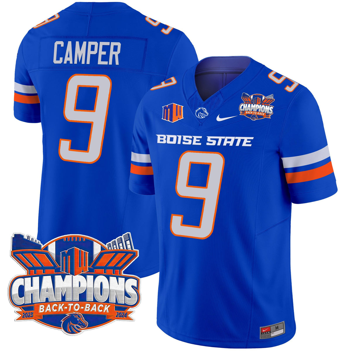Men's Boise State Broncos 2024 Back To Back Champions Vapor Limited Jersey - All Stitched