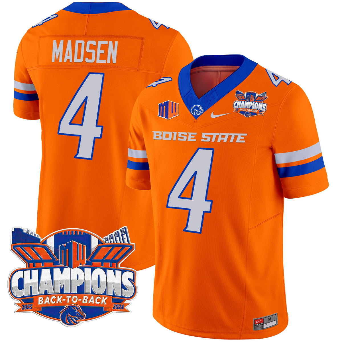 Men's Boise State Broncos 2024 Back To Back Champions Vapor Limited Jersey - All Stitched