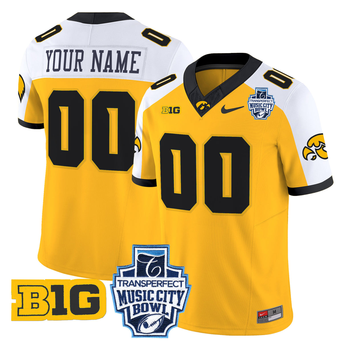 Iowa Hawkeyes 2024 Music City Bowl Vapor Limited Custom Jersey - All Stitched