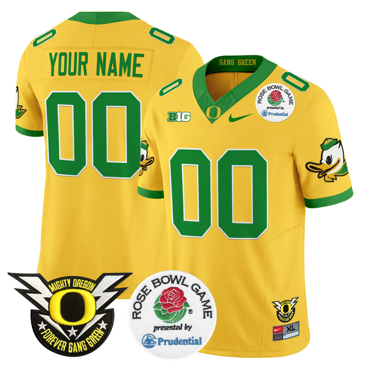Oregon Ducks 2024 Rose Bowl Vapor Limited Custom Jersey - All Stitched