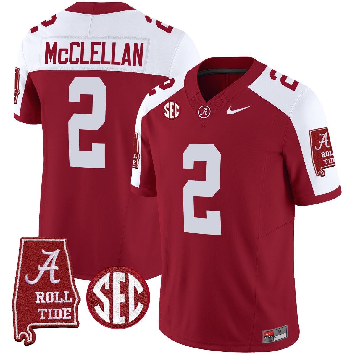 Men's Alabama Crimson Tide Vapor Limited Jersey V3 - Alabama Map - All Stitched