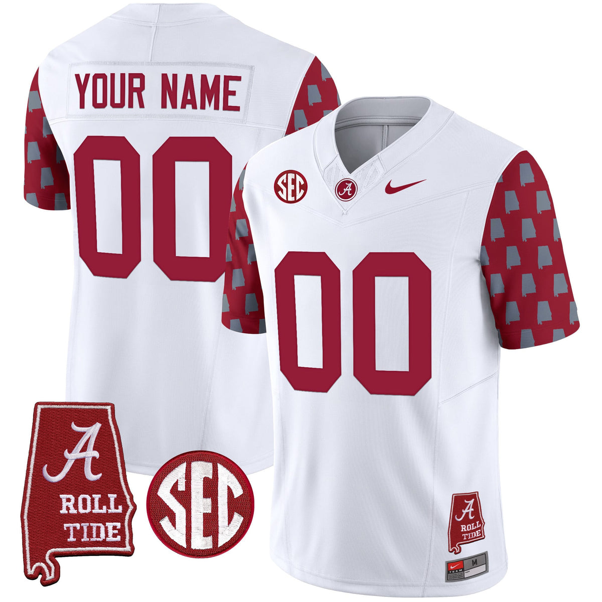 Alabama Crimson Tide Vapor Limited Custom Jersey - Alabama State Style - All Stitched