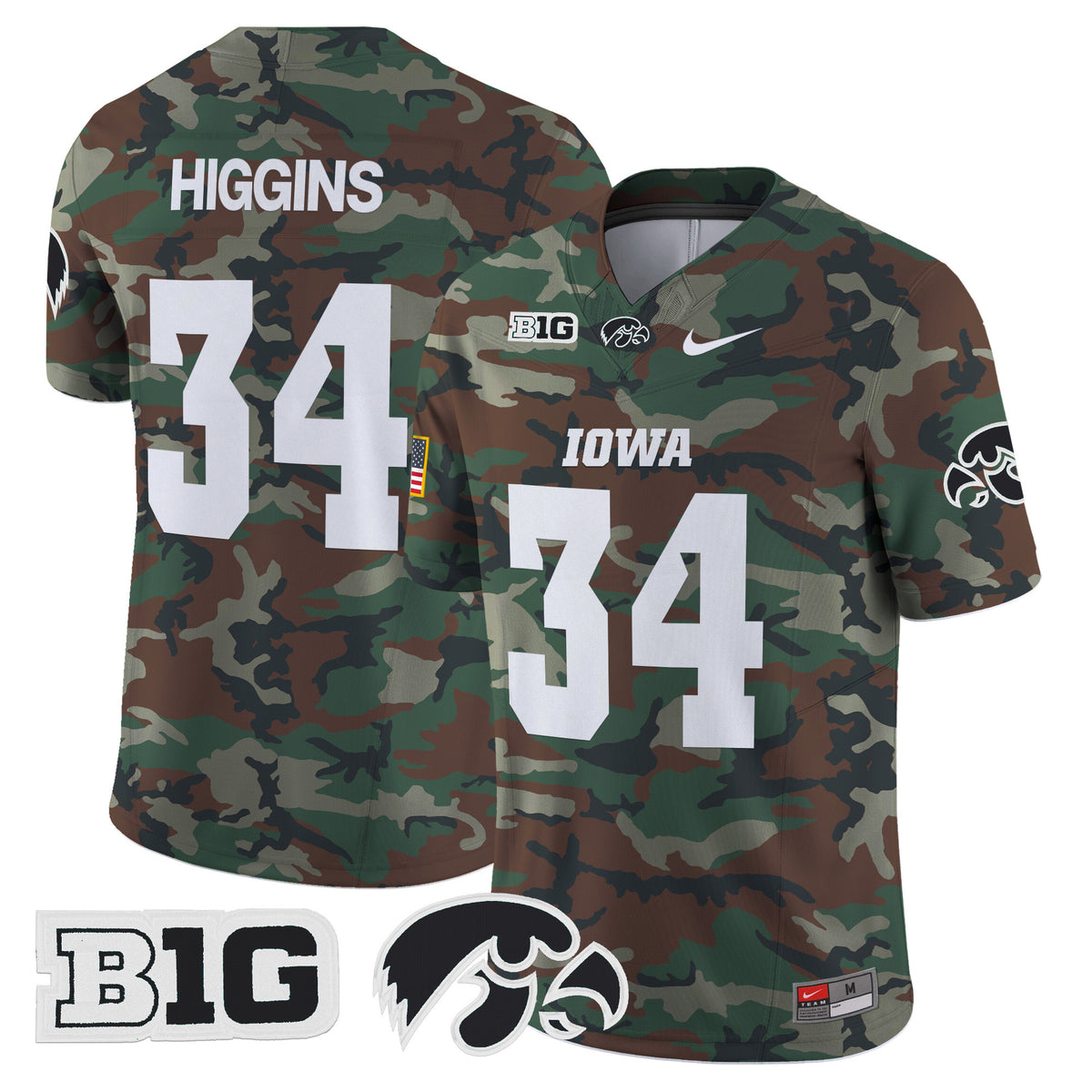 Iowa Hawkeyes 2024 Military Vapor Limited Jersey - All Stitched