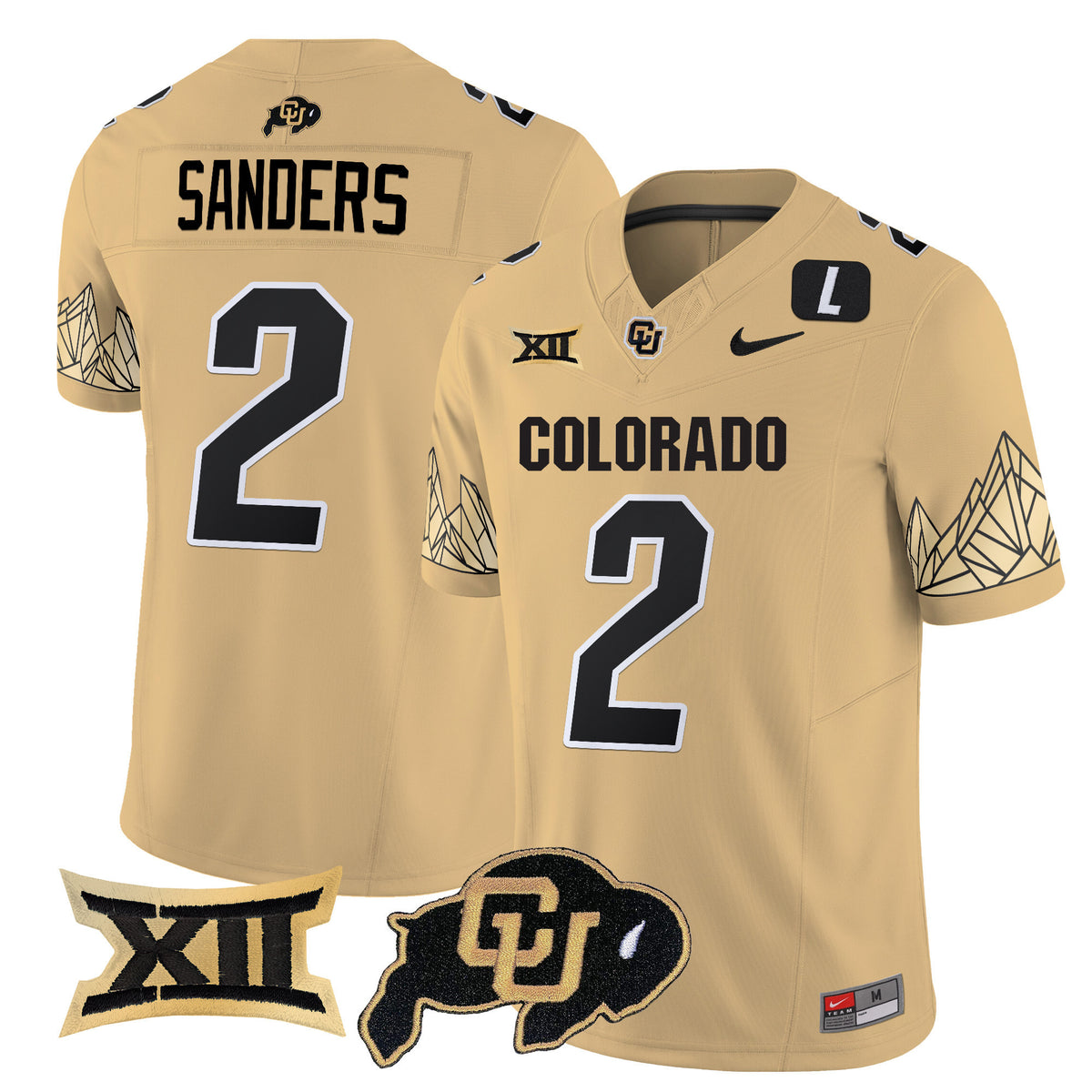 Men's Colorado Buffaloes Vapor Limited Jersey V4 - Big 12 XII Patch - All Stitched