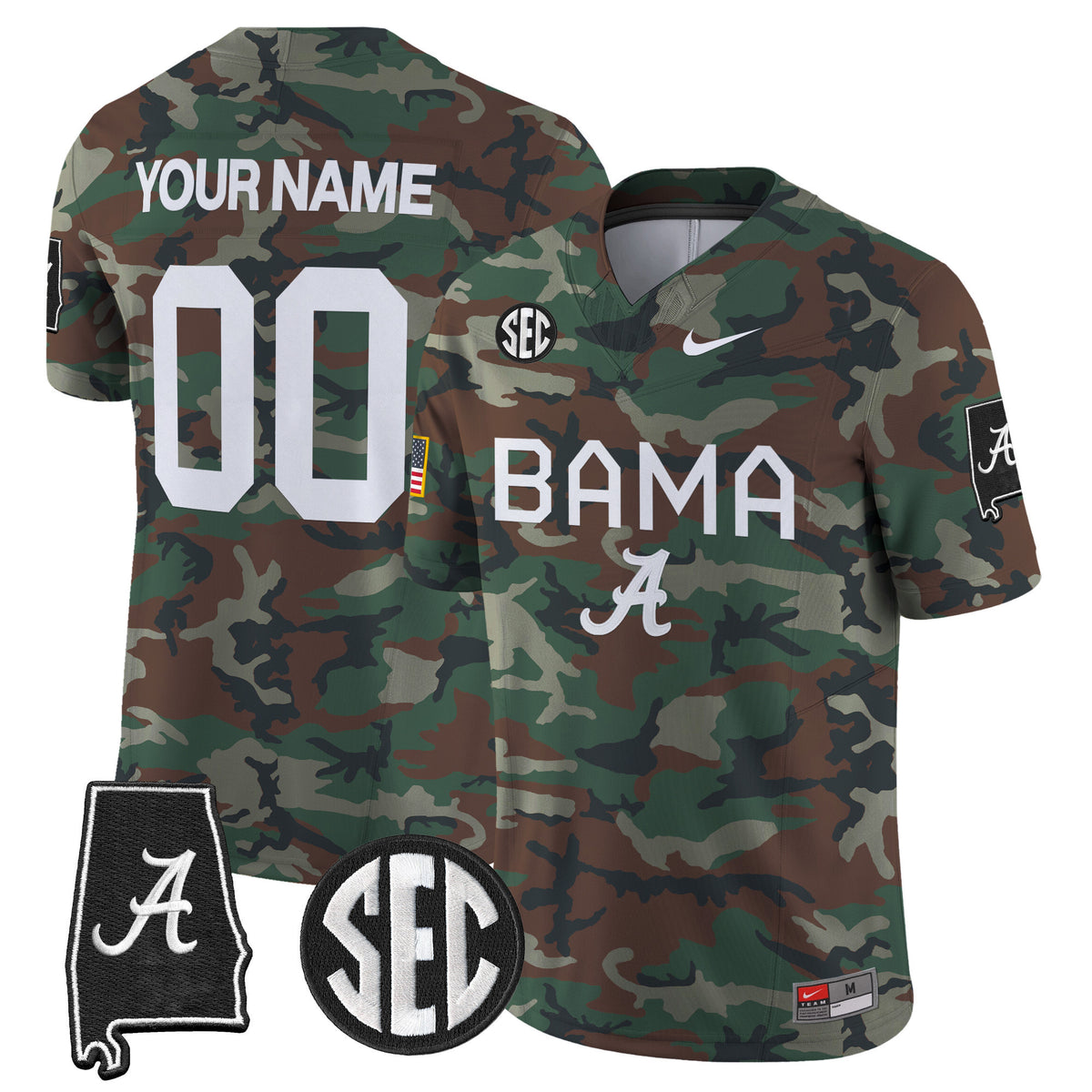 Alabama Crimson Tide 2024 Military Vapor Limited Custom Jersey - All Stitched