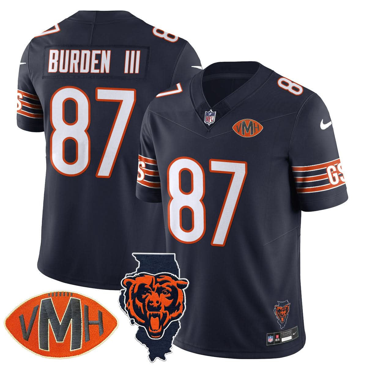 Chicago Bears Honor Virginia Halas McCaskey Jersey - All Stitched