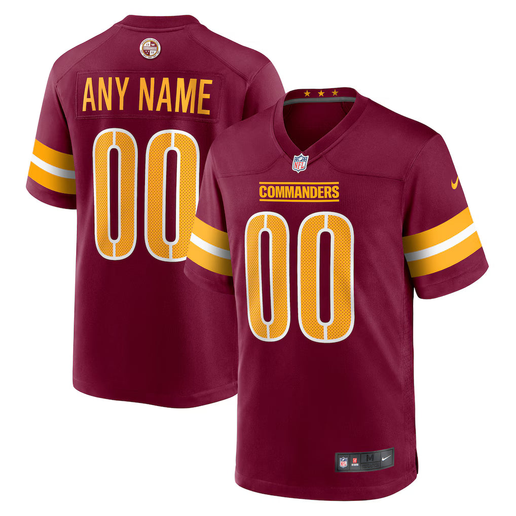 Custom Washington Commanders Jersey - Burgundy