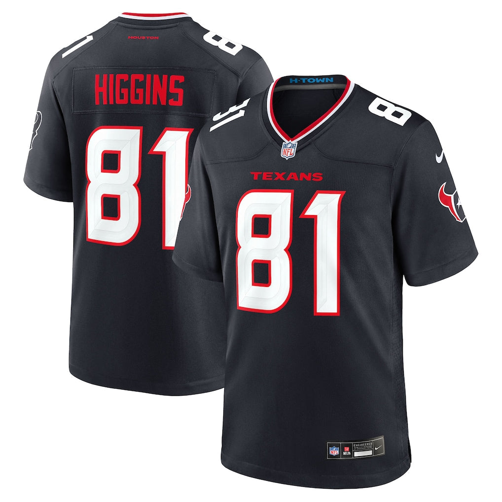 Jayden Higgins Houston Texans Jersey - Navy