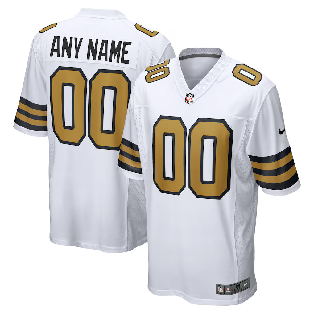 Custom New Orleans Saints Jersey - White